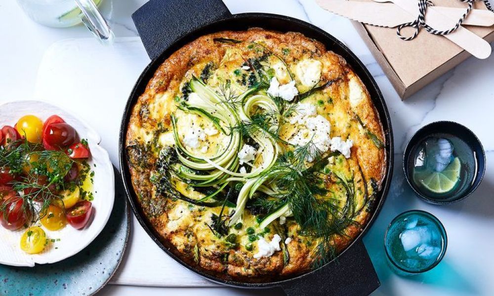 Article image for Goats cheese and vegetable frittata